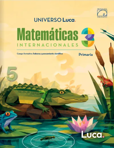 Portada de Fibonacci 3 — Matemáticas Internacionales · Primaria