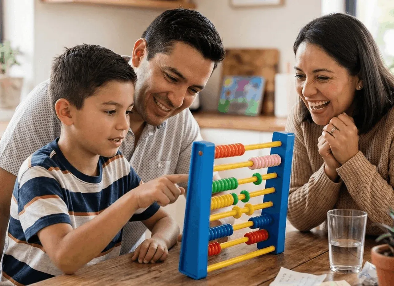 Directora revisando información en tableta